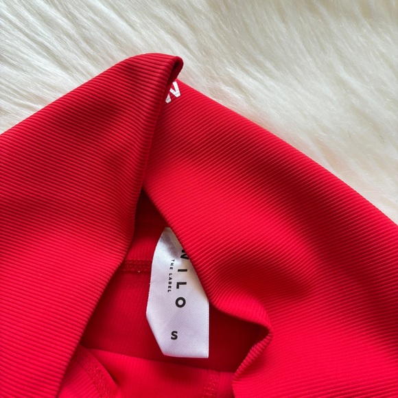 Wilo The Label Red Ruched High Rise Leggings - Picture 3 of 4